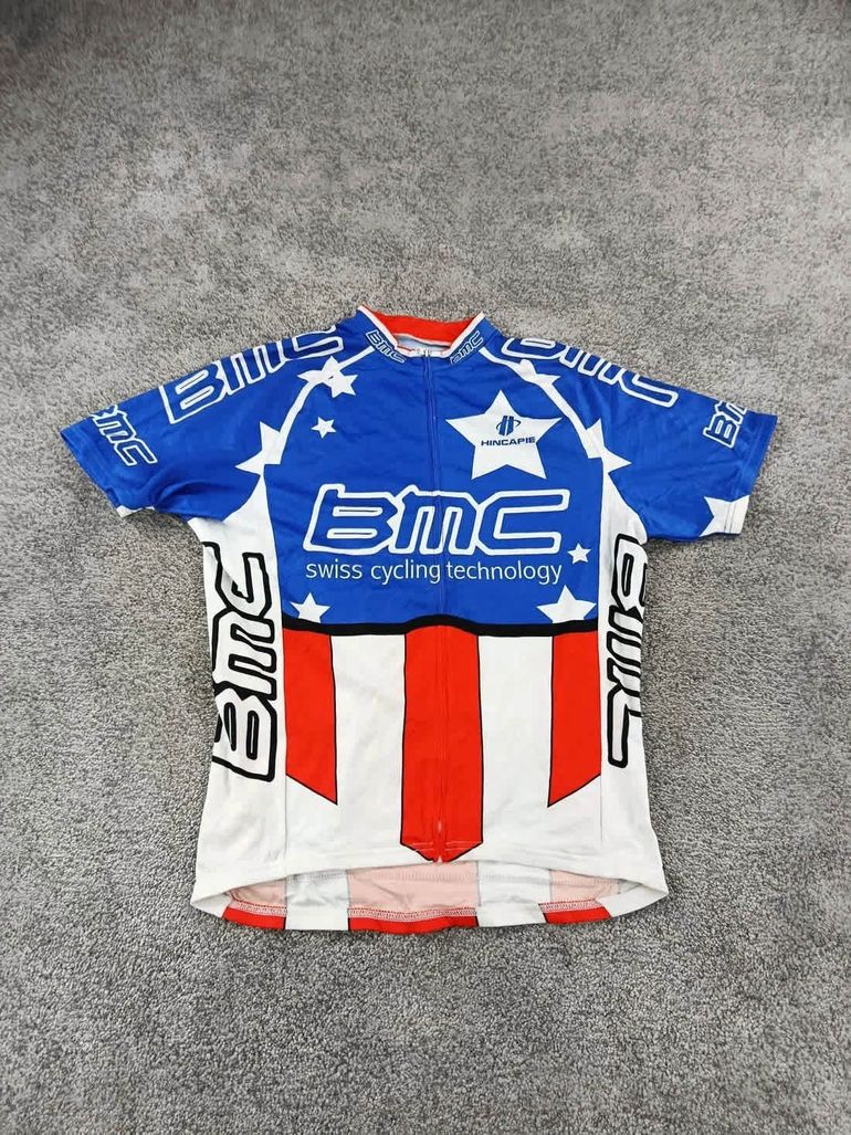 Used Hincapie maillot velo homme taille xl -69 7043 cyclisme route US Champion bmc bike — image 1 of 6