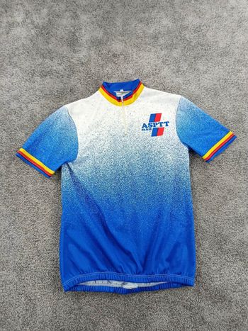 Used asptt paris maillot velo homme taille M - 11 5895 cycliste cyclisme route respirant manche courte bike