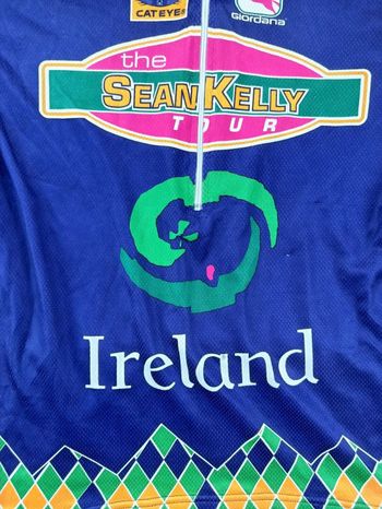 Used Giordana maillot velo homme taille L-64 7200 cyclisme route respirant Sean kelly Tour bike — image 2 of 6