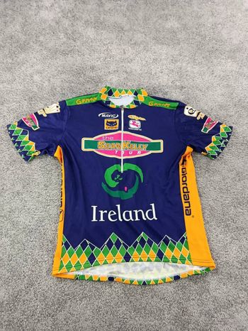 Used Giordana maillot velo homme taille L-64 7200 cyclisme route respirant Sean kelly Tour bike