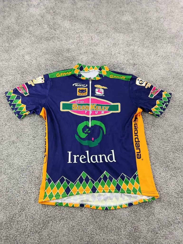 Used Giordana maillot velo homme taille L-64 7200 cyclisme route respirant Sean kelly Tour bike — image 1 of 6