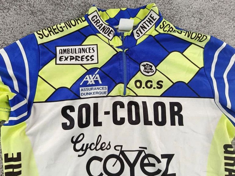 Used au tour de france maillot velo homme taille M - 10 5860 - retro 90 - grande synthe bike — image 4 of 8