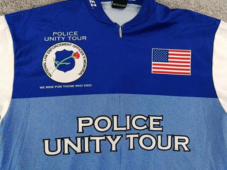 Used Suarez maillot velo homme taille M - 63 7186 cyclisme route respirant police unity tour bike — image 2 of 10