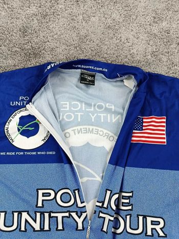 Used Suarez maillot velo homme taille M - 63 7186 cyclisme route respirant police unity tour bike — image 6 of 10