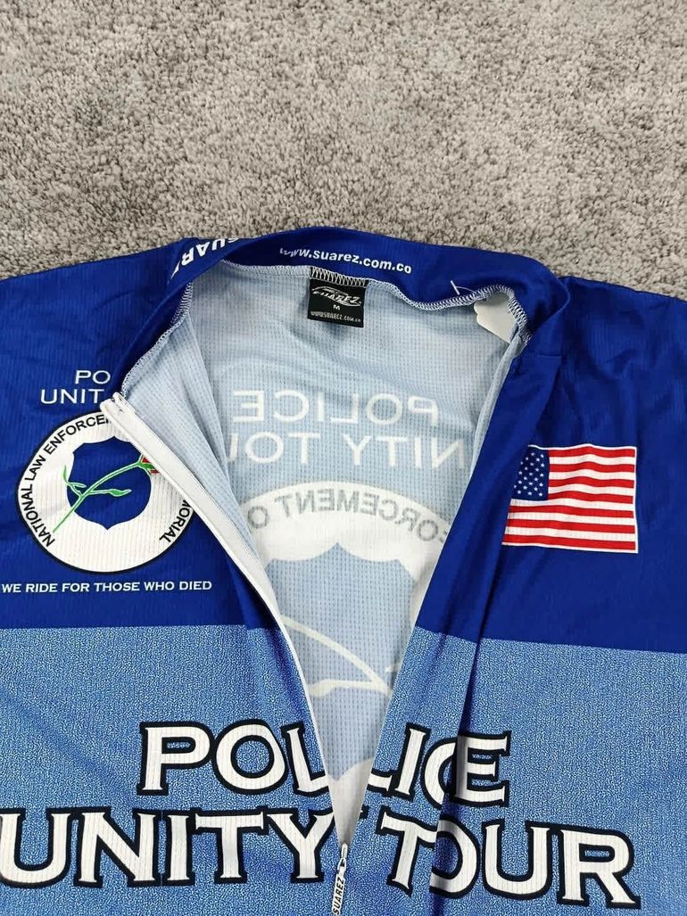 Used Suarez maillot velo homme taille M - 63 7186 cyclisme route respirant police unity tour bike — image 6 of 10