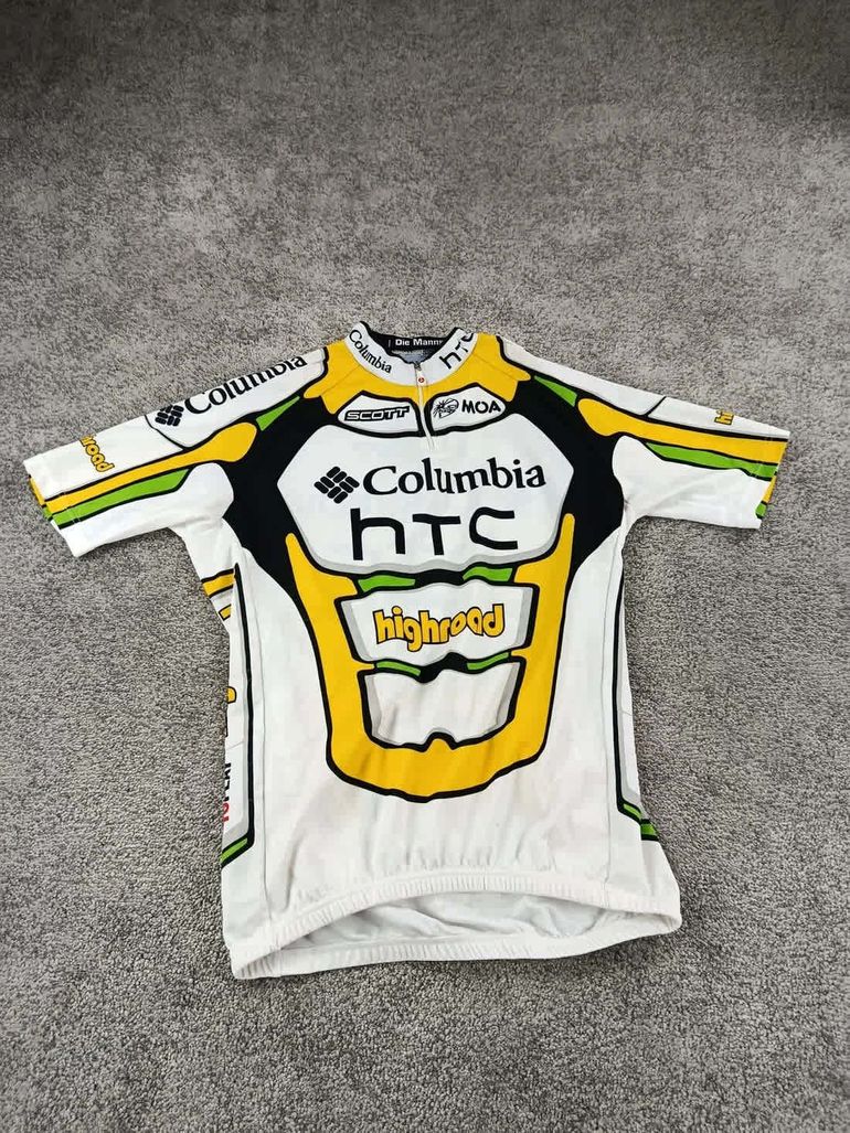 Used moa maillot velo homme taille L-02 7777 cyclisme route respirant Htc columbia bike — image 1 of 6
