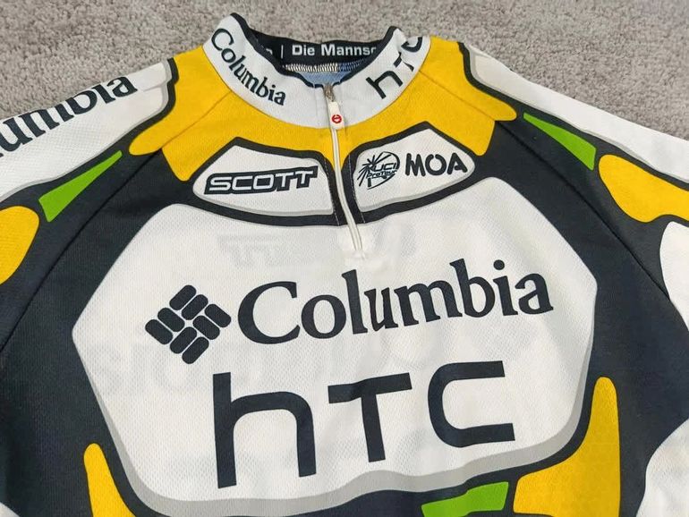 Used moa maillot velo homme taille L-02 7777 cyclisme route respirant Htc columbia bike — image 3 of 6