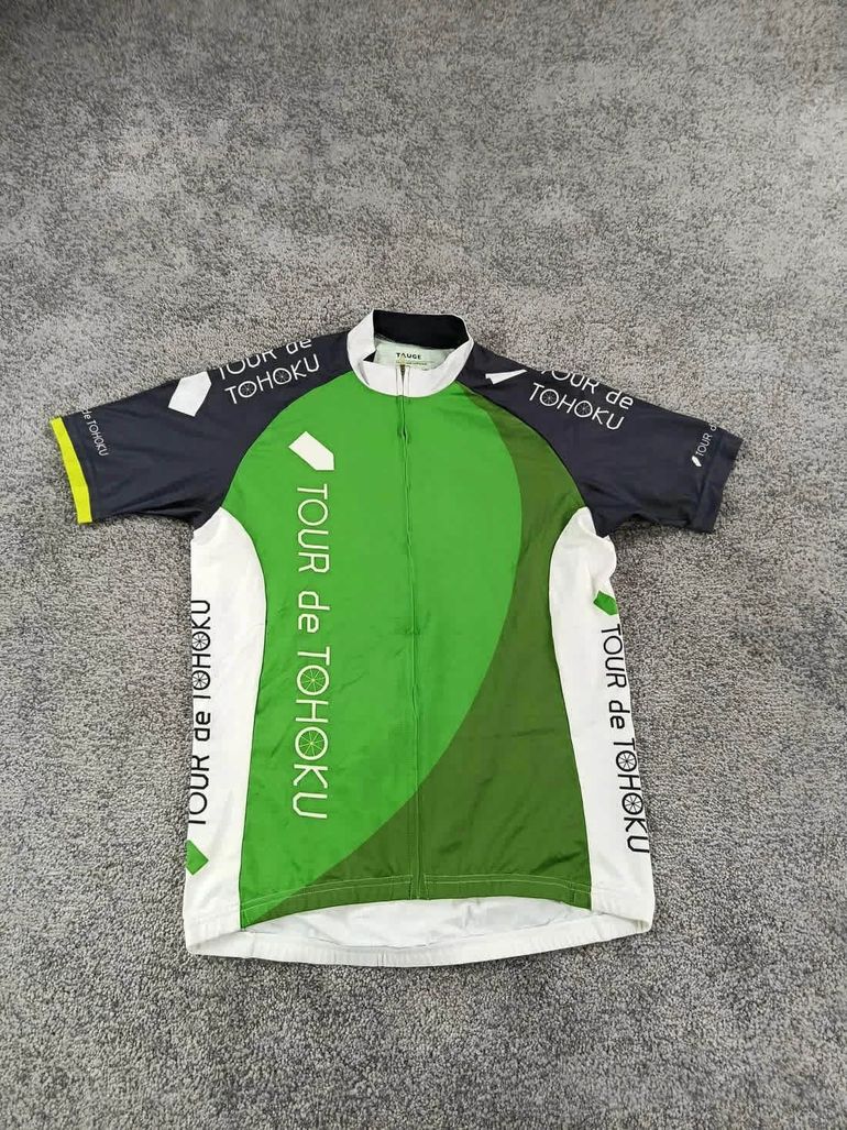 Used tauge maillot velo homme taille l -72 7038 cyclisme route respirant Tohoku Japon bike — image 1 of 4