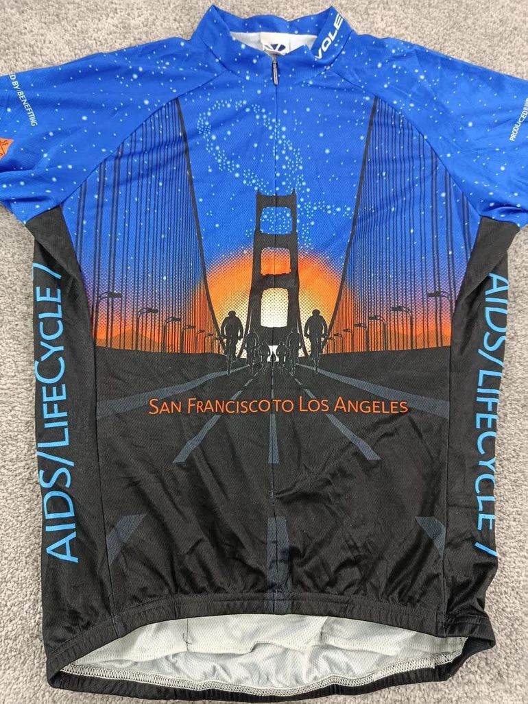 Used Voler maillot velo homme taille l -40 6876 cyclisme route respirant usa Golden gates bike — image 2 of 6
