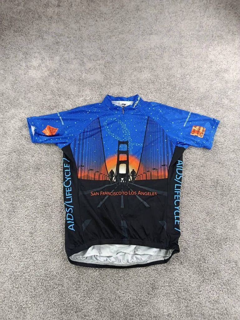 Used Voler maillot velo homme taille l -40 6876 cyclisme route respirant usa Golden gates bike — image 1 of 6