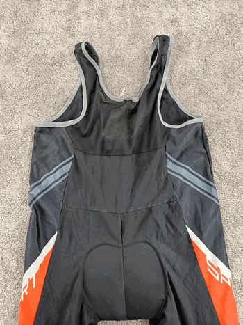 Used BTWIN B'twin cuissard velo long homme taille XXL - 332683 - orange noir - longue distance bike — image 5 of 7