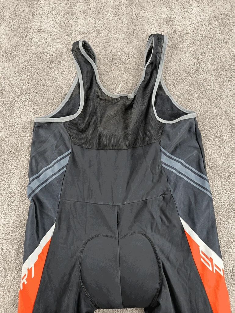Used BTWIN B'twin cuissard velo long homme taille XXL - 332683 - orange noir - longue distance bike — image 5 of 7