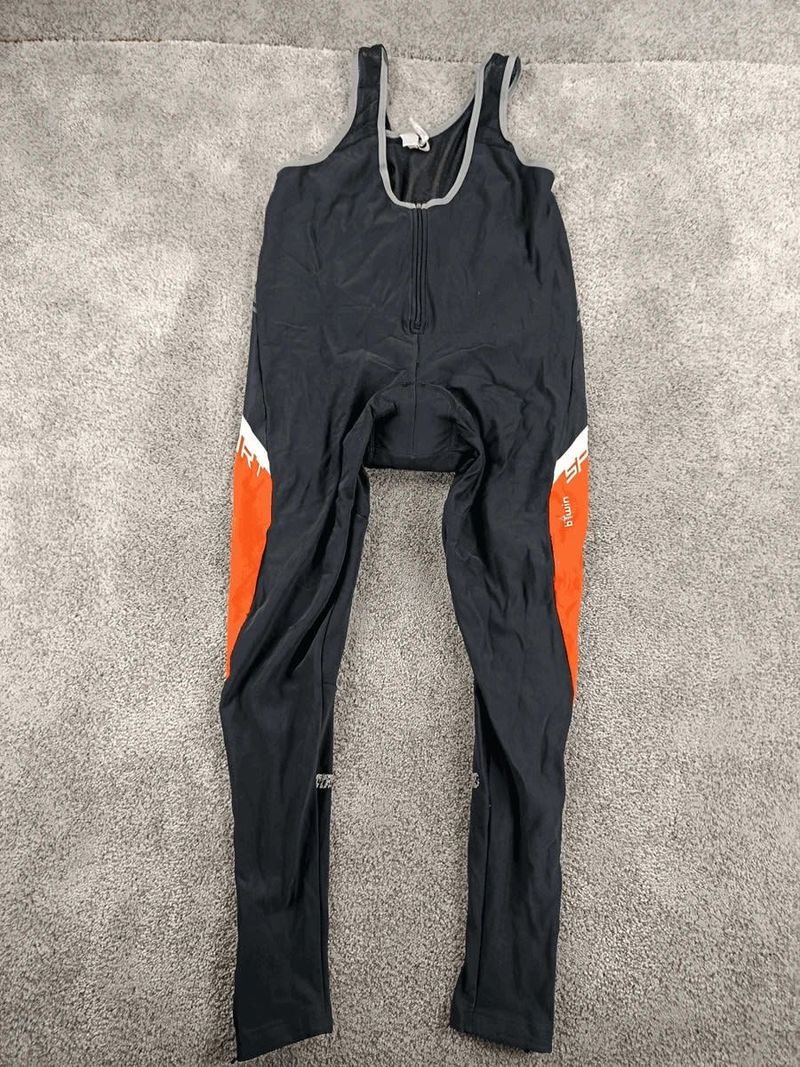 Used BTWIN B'twin cuissard velo long homme taille XXL - 332683 - orange noir - longue distance Cycling Clothing