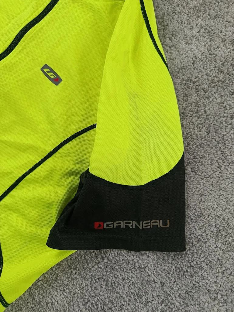 Used Louis Garneau maillot velo homme taille xxl -64 7192 cyclisme route respirant jaune bike — image 2 of 7