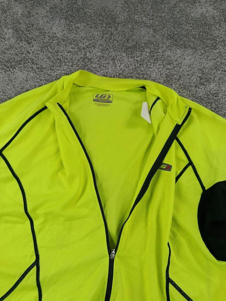 Used Louis Garneau maillot velo homme taille xxl -64 7192 cyclisme route respirant jaune bike — image 3 of 7