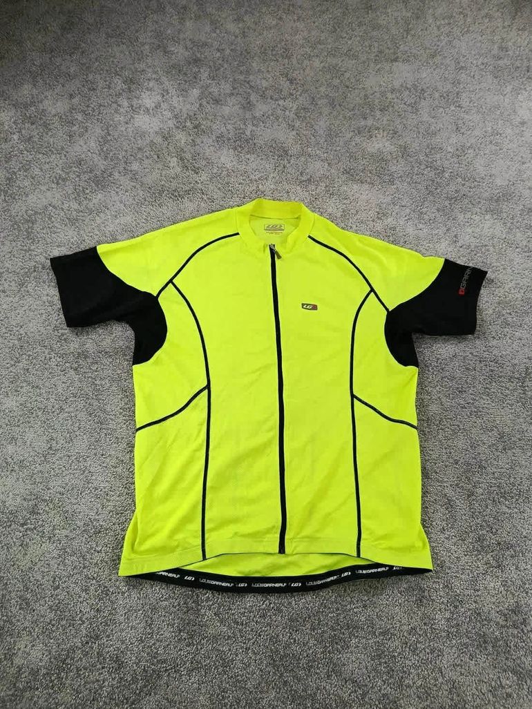 Used Louis Garneau maillot velo homme taille xxl -64 7192 cyclisme route respirant jaune bike — image 1 of 7