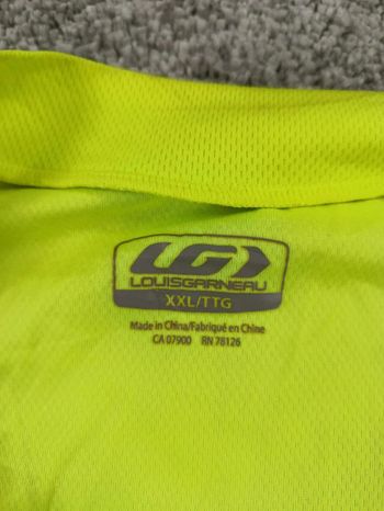 Used Louis Garneau maillot velo homme taille xxl -64 7192 cyclisme route respirant jaune bike — image 4 of 7