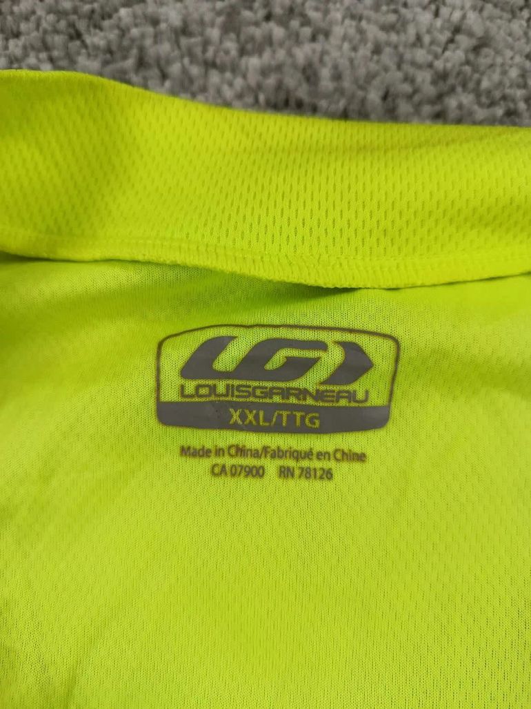 Used Louis Garneau maillot velo homme taille xxl -64 7192 cyclisme route respirant jaune bike — image 4 of 7