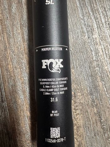 Used Fox Racing Transfer SL Dropper Seatpost 31,6 150 2025 bike — image 2 of 4