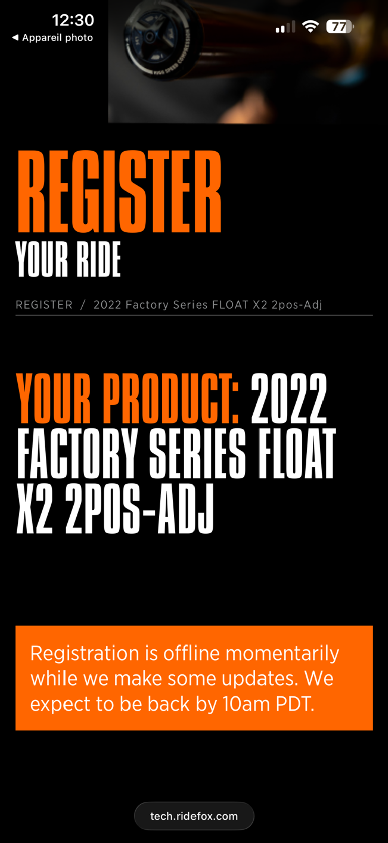 Used Fox Float X2 Factory 2022 bike — image 4 of 4