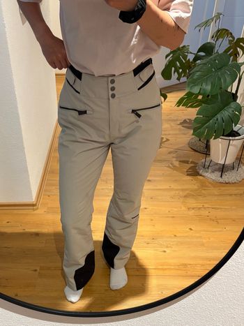 Used ziener Skihose Damen Gr. 38 beige/schwarz bike