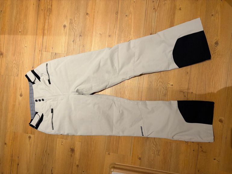 Used ziener Skihose Damen Gr. 38 beige/schwarz bike — image 3 of 4