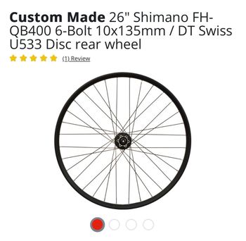Used Dt Swiss MTB rear wheel 26” U533 shimano hub 2026 bike