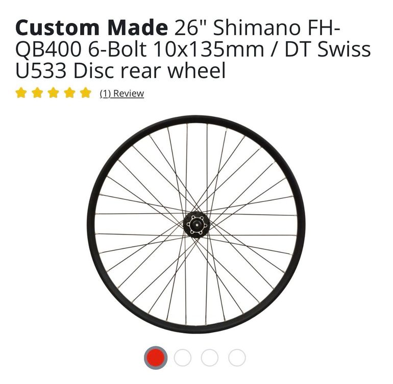 Used Dt Swiss MTB rear wheel 26” U533 shimano hub 2026 bike — image 1 of 4