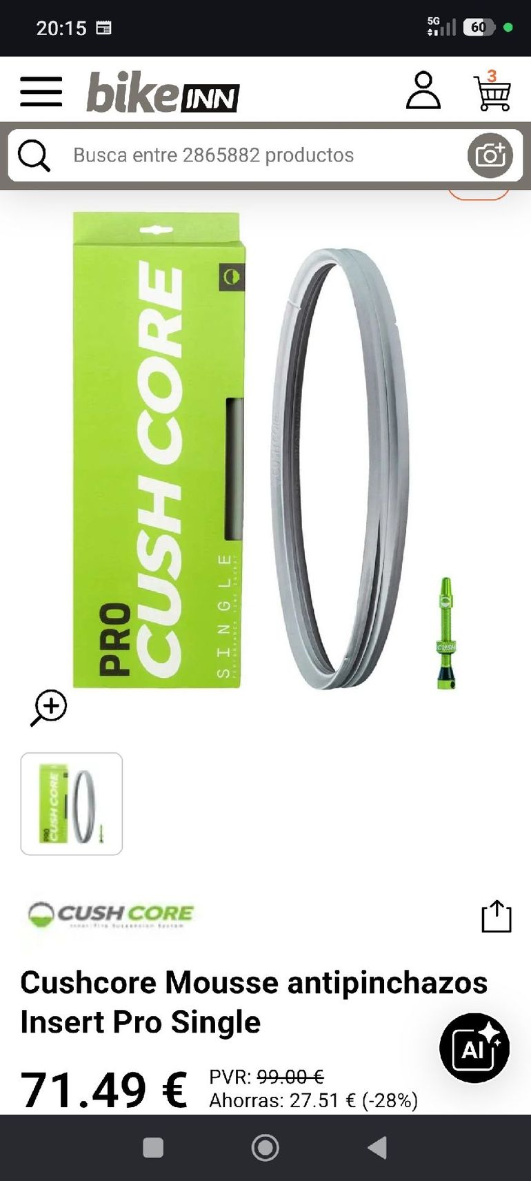 Used Cushcore PRO Tire Insert 29" 2024 bike — image 2 of 2