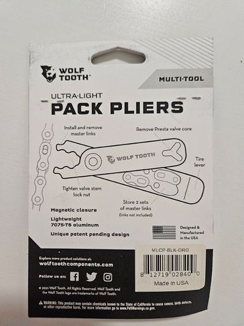Used Wolf Tooth Pack Pliers 2026 bike — image 3 of 4