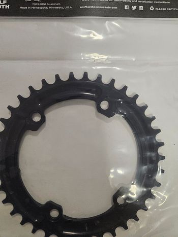 Used Wolf Tooth GRX 110 BCD Asymmetric 4-Bolt 38T Chainring 2026 bike — image 7 of 8