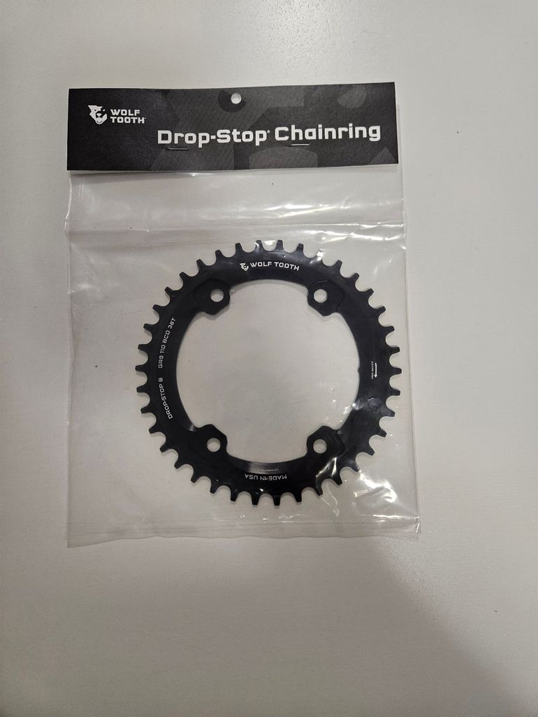 Used Wolf Tooth GRX 110 BCD Asymmetric 4-Bolt 38T Chainring 2026 bike — image 1 of 8
