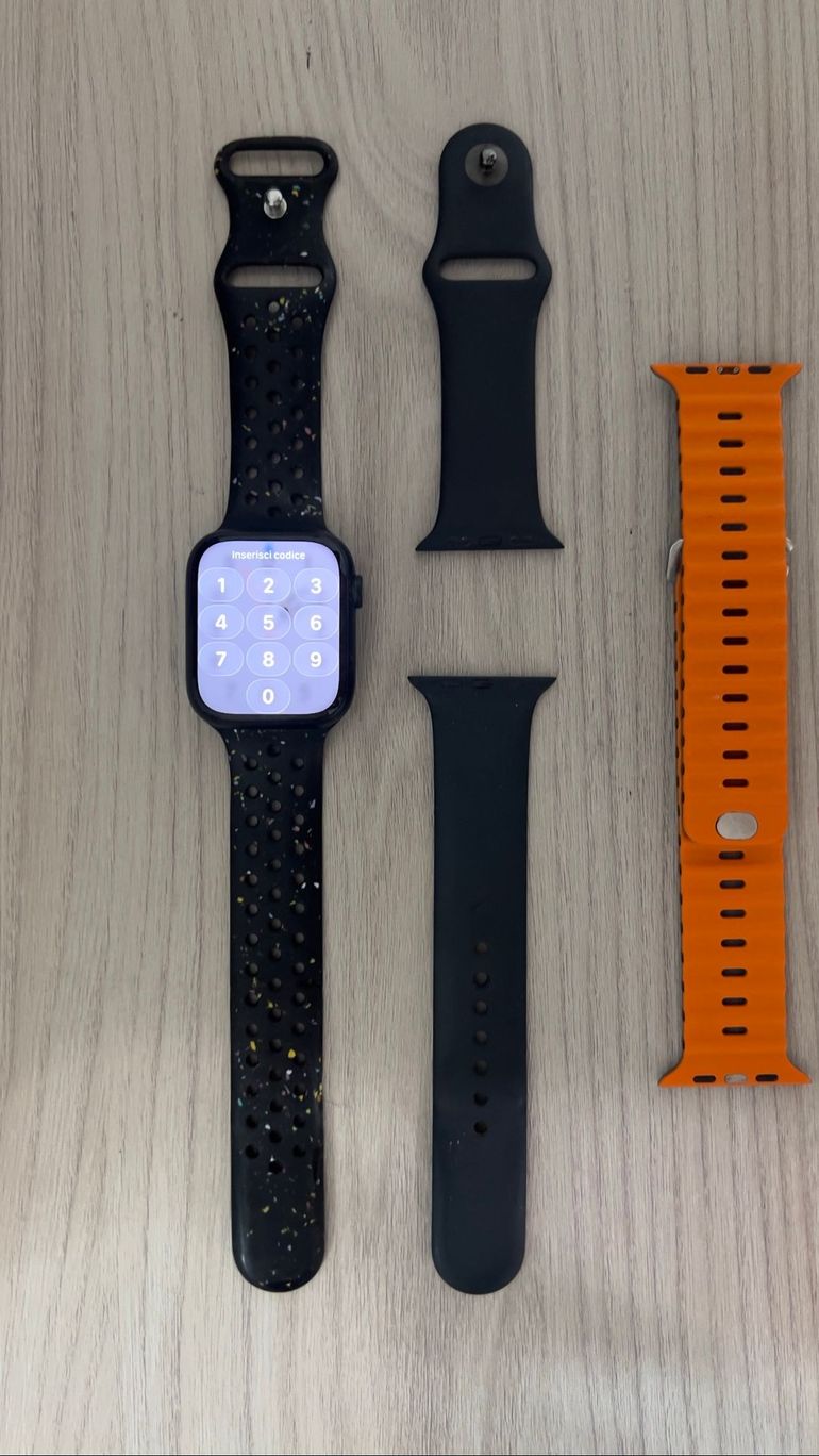 Used apple Watch Series 8 GPS 45mm Aluminum Case with Midnight Sport Band 2023 bike — image 1 of 6