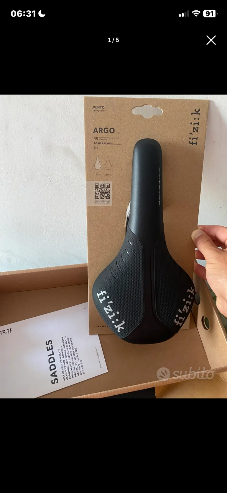 Used Fizik Sella Antares R3 L bike — image 2 of 2