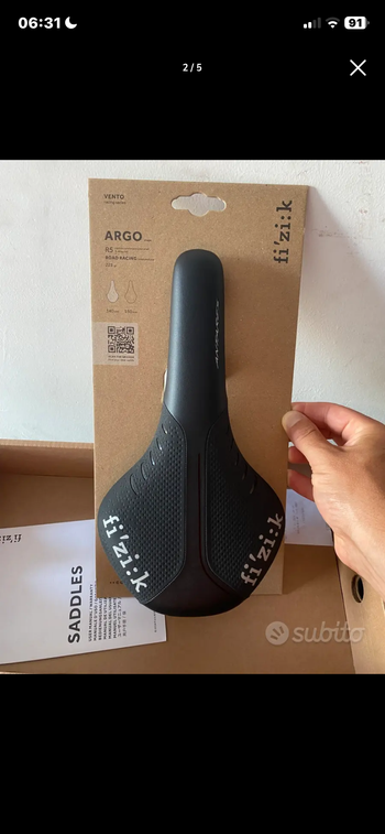 Used Fizik Sella Antares R3 L bike