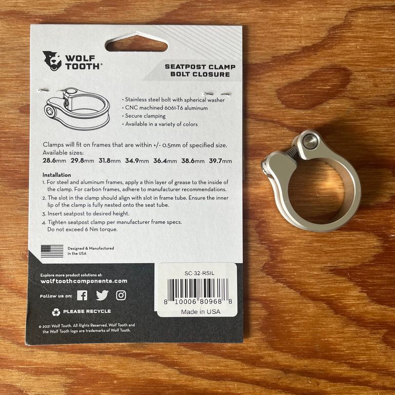 Used Wolf Tooth Seatpost Clamp with Bolt Closure 2026 bike — image 7 of 7