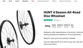 Used Hunt Wheels 4 season bike