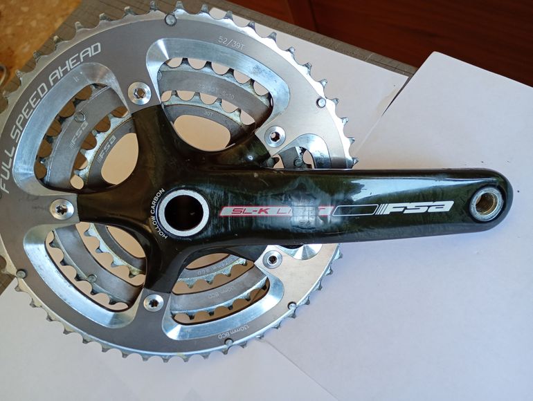 Used Fsa SL-K Light Hollow Carbon Crankset 52/39/30T 2011 bike — image 2 of 4