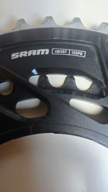 Used Sram Force E1 35/48 Zähne 2x12-fach Thread Mount Alu Schwarz 2025 bike — image 2 of 3