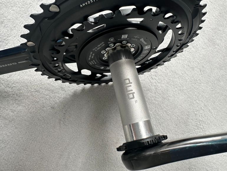 Used Sram Red AXS E1 DUB Powermeter Crankset 2x12 48/35 bike — image 6 of 7