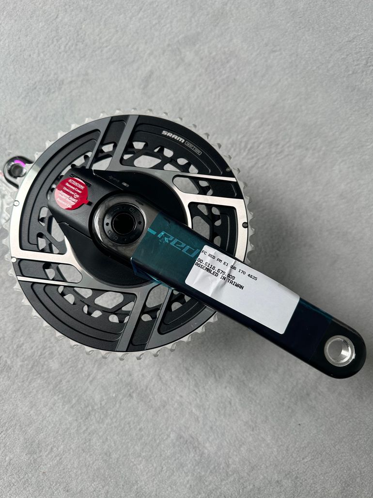 Used Sram Red AXS E1 DUB Powermeter Crankset 2x12 48/35 bike — image 2 of 7