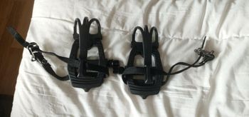 Used Vp Components VP-335T Pedal with Toe Clips & Straps bike