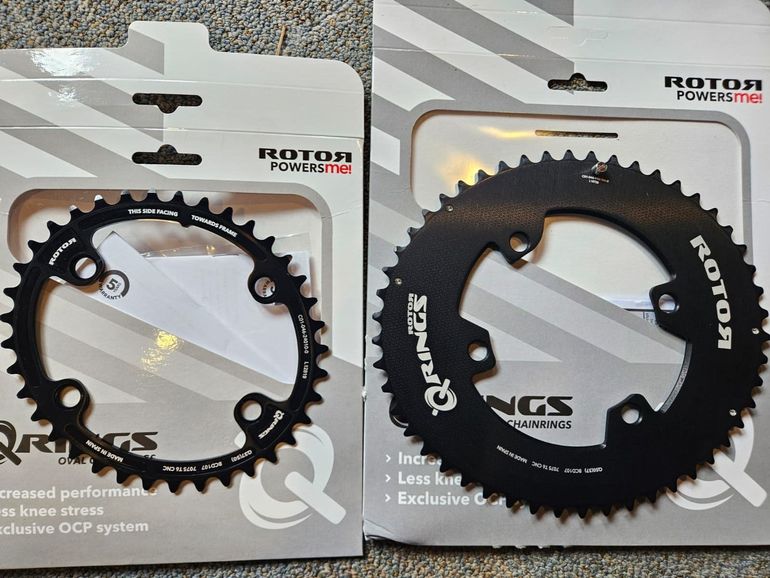Used Rotor Q RINGS 2X BCD107x4 SRAM AXS 12s Compatible 2025 bike — image 2 of 7