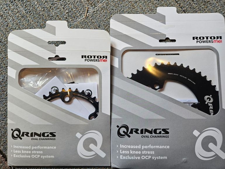 Used Rotor Q RINGS 2X BCD107x4 SRAM AXS 12s Compatible 2025 bike — image 1 of 7