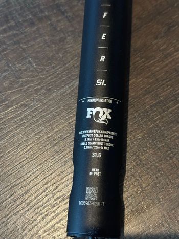 Used Fox Transfer SL Dropper Post 2022 bike