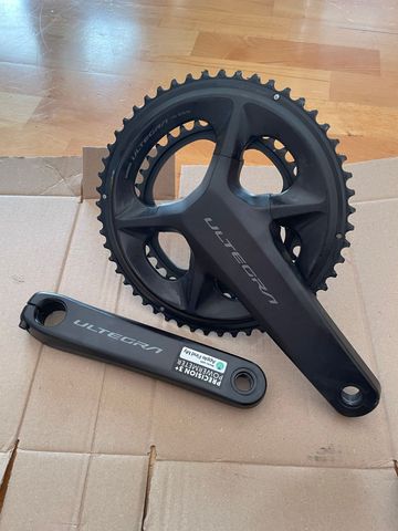 Used Shimano Ultegra Kurbel FC-R8100 mit 4iiii Powermeter Drivetrain & Pedals