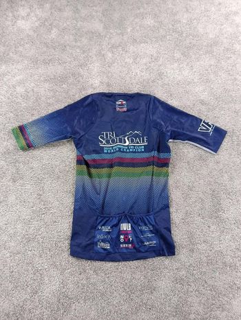 Safetti maillot velo homme taille m -23 6712 cyclisme route respirant Triathlon ironman bike d'occasion — image 4 sur 8