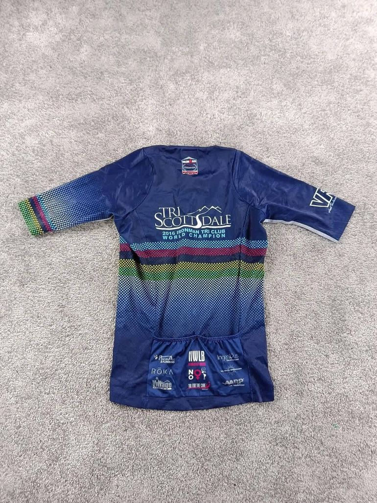 Safetti maillot velo homme taille m -23 6712 cyclisme route respirant Triathlon ironman bike d'occasion — image 4 sur 8