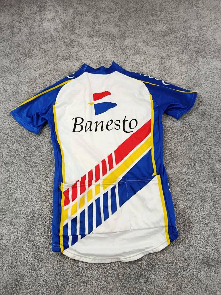 Używany sans maillot velo homme taille xl-5 7563 cyclisme route respirant Banesto bike — zdjęcie 6 z 7
