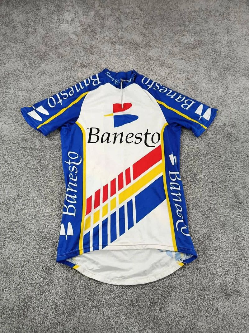 Used sans maillot velo homme taille xl-5 7563 cyclisme route respirant Banesto Cycling Clothing